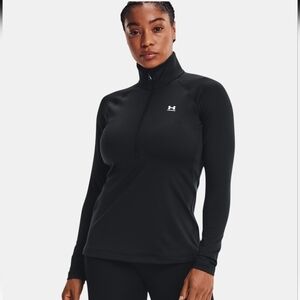 Under Armour Cold Gear Fitted Quarter Zip Black Size Women's XL